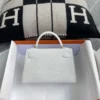 Singapore Kuala Lumpur Hermes Matte Alligator Mini Kelly 19CM 01 Blanc Gold Hardware