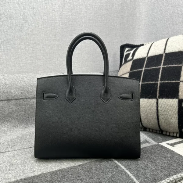 2be549dd6f58174-jpg Taiwan Hermes 89 Noir Birkin 30CM Sellier Epsom Leather Silver Hardware