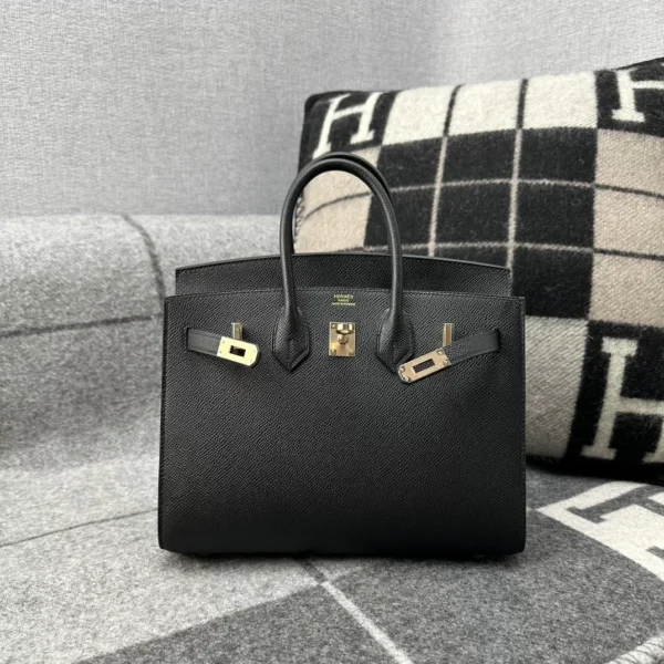 2de107aadac330e-jpg Hermes Epsom Leather Birkin 25CM Sellier 89 Noir Rose Gold Hardware
