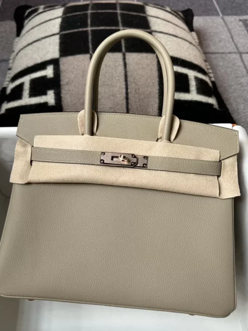Canada Ottawa Hermes 81 Gris Tourterelle Togo Leather Birkin 30CM Rose Gold Hardware