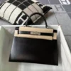 Hermes Box Leather Kelly 28CM Sellier 89 Noir Silver Hardware