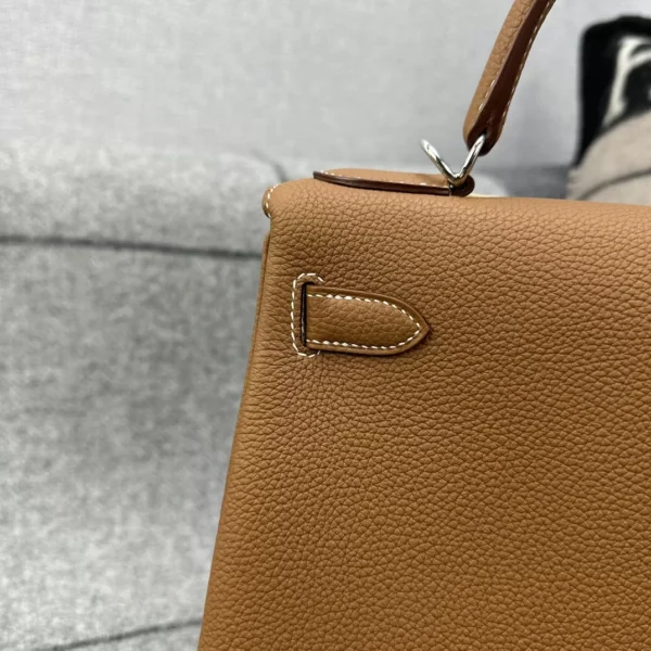 Taiwan Hermes 37 Gold Togo Leather Kelly 28CM Silver Hardware