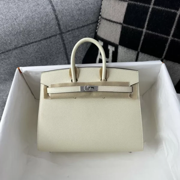 Canada Toronto Hermes Epsom Leather Birkin 25CM Sellier I2 Nata Silver Hardware