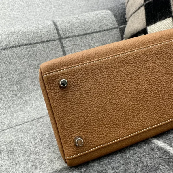 Taiwan Hermes 37 Gold Togo Leather Kelly 28CM Silver Hardware