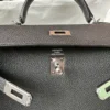 Hermes Shop Togo Leather Kelly 25CM 89 Noir Silver Hardware