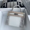 cab54af0dca0192-jpg Handmade Hermes Himalaya Crocodile Leather Kelly 25CM Silver Hardware