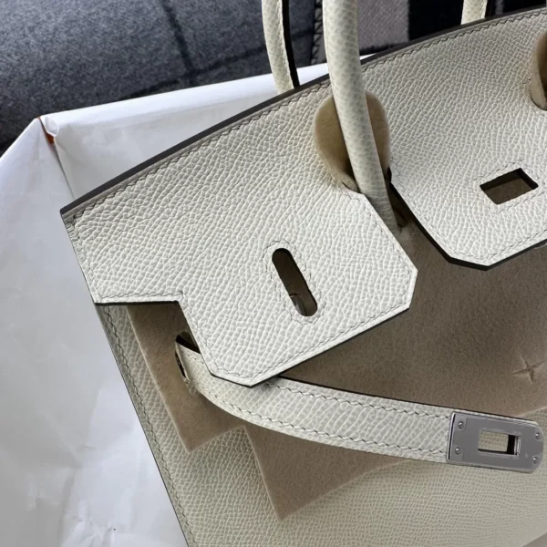 Canada Toronto Hermes Epsom Leather Birkin 25CM Sellier I2 Nata Silver Hardware