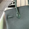 Hermes 6O Vert Cypres Birkin Touch 30CM Togo Leather / Matte Alligator Gold Hardware