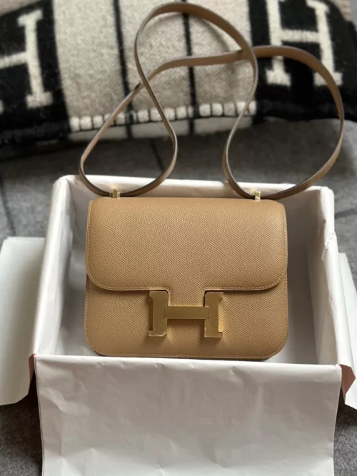 UK London Hermes Epsom Leather 0M Chai Constance 18CM Gold Hardware