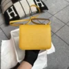 Handmade Hermes Epsom Leather Constance 18CM 9D Amber Silver Hardware