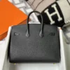 Handmad Hermes Birkin Sellier 25CM Epsom Leather 89 Noir Gold Hardware