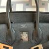 Kuwait Hermes Togo Leather 89 Noir Birkin 25CM Silver Hardware