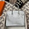 Hermes Bag Pictures Silver Chevre Leather Birkin 30CM Silver Hardware