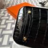 Kuwait Hermes Shiny Niloticus Crocodile 89 Noir Birkin 30CM Gold Hardware