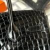 Kuwait Hermes Shiny Niloticus Crocodile 89 Noir Birkin 30CM Gold Hardware