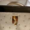 Hermes Handmade Boutique 3C Parchemin Ostrich Mini Kelly 19CM Gold Hardware
