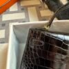 wsxc1715092977945_3 Russia Moscow Hermes Black Shiny Alligator Crocodile Mini Kelly 19 Gold Hardware