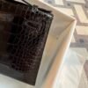 Hermes Bag Pictures Kelly Pochette 22cm 89 Black Shiny Alligator Crocodile Gold Hardware