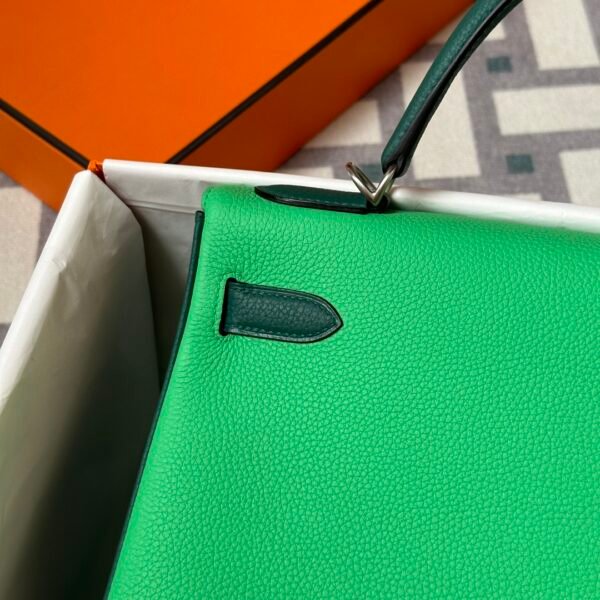 wsxc1715179702449_2 Special Order Hermes Togo Kelly 32CM Retourne Vert Comics / Malachite Silver Hardware