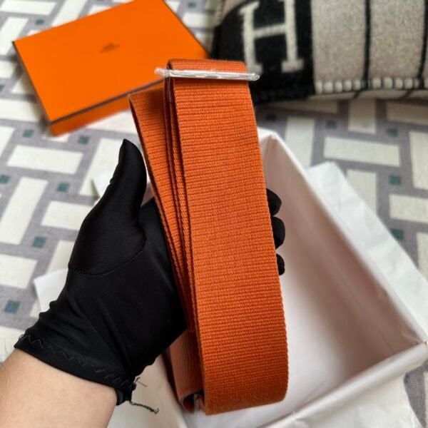 Indonesia Jakarta Hermes Chevre Leather 93 Orange Geta 20CM Silver Hardware