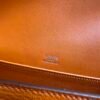 Indonesia Jakarta Hermes Chevre Leather 93 Orange Geta 20CM Silver Hardware