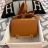 wsxc1715352247924_0-1 Hermes Boutique Chevre Leather Geta 20CM 93 Orange Gold Hardware