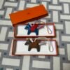 Hermes Rodeo Pegase PM Charms Agneau Leather Blue France & Dark Coffee
