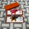 Hermes Rodeo Pegase PM Bag Charms U5 Rose Lipstick & 37 Gold Agneau Leather