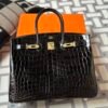 wsxc1716217694529_0-1 Australia Sydney Hermes Birkin 35CM 89 Noir Shiny Niloticus Crocodile Gold Hardware