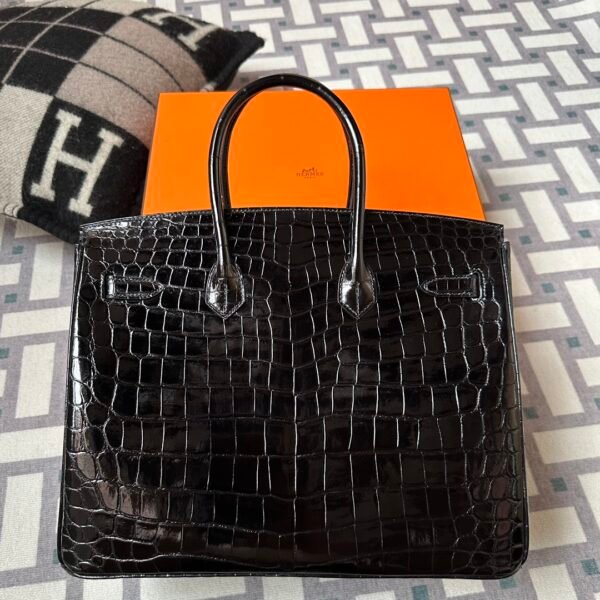 wsxc1716217694529_2 Australia Sydney Hermes Birkin 35CM 89 Noir Shiny Niloticus Crocodile Gold Hardware
