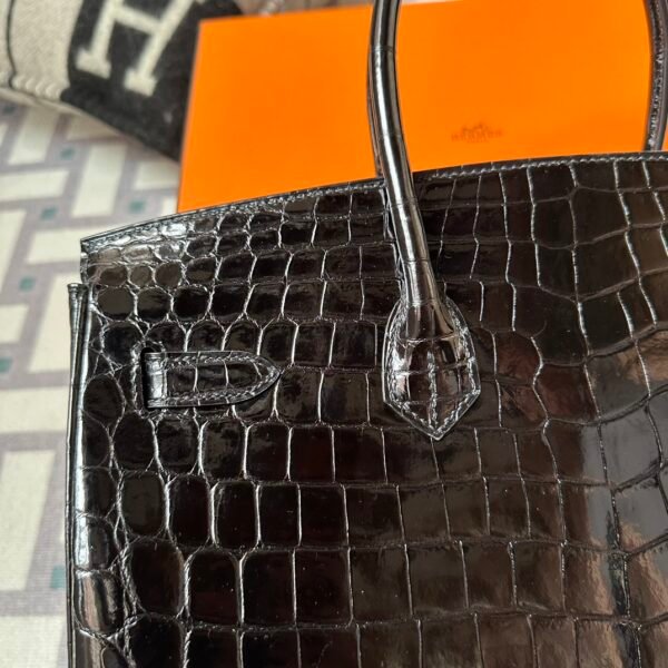 wsxc1716217694529_5 Australia Sydney Hermes Birkin 35CM 89 Noir Shiny Niloticus Crocodile Gold Hardware