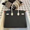 Special Orders Hermes 89 Noir/ 01 Blanc Togo Birkin 35CM Silver Hardware