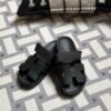 Vietnam Hermes Shoes Chypre Sandals Sippers 89 Noir Epsom Leather 34-41