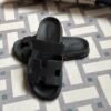 Vietnam Hermes Shoes Chypre Sandals Sippers 89 Noir Epsom Leather 34-41