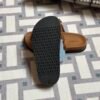 UAE Dubai Hermes Shoes Chypre Sandals Slippers Blue Jean & Gold Size34-41