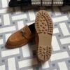 wsxc1716314755886_4 Thailand Hermes Faubourg Loafer Shoes 37 Gold Suede Leather Size34-41