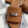 Vietnam Hermes GiGi Sandals Slippers Flat-Heel 37 Gold Size34-41