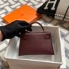 Indonesia Jakarta Hermes Mini Kelly 19CM Epsom Bordeaux Gold Hardware