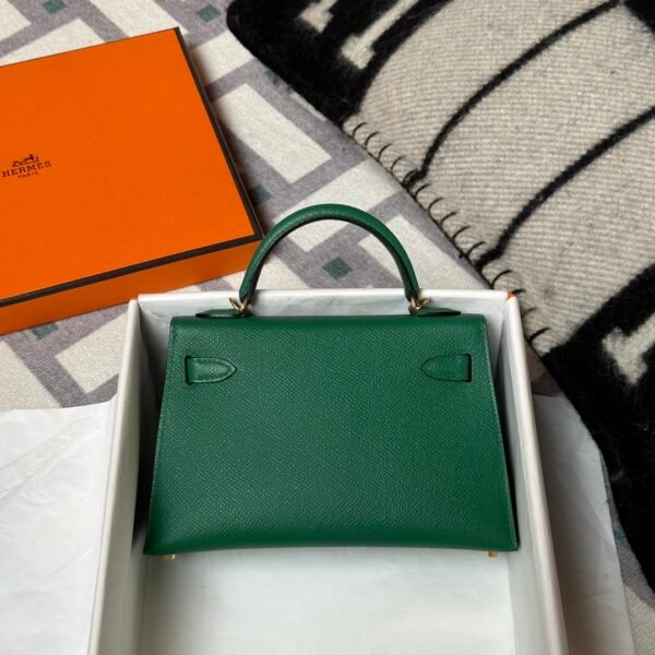 Hermes Bag Images Mini Kelly 19CM Epsom Leather 1L Cactus Gold Hardware