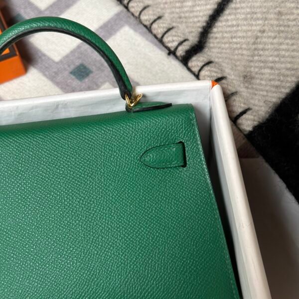 Hermes Bag Images Mini Kelly 19CM Epsom Leather 1L Cactus Gold Hardware