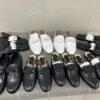 Hermes Shoes Kelly Mules Sandals Black & White Size34-41