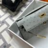 wsxc1718114103841_5 Kuwait Hermes KK Ostrich Kelly Pochette 22CM CK80 Gris Pearl Gold Hardware