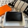 Hermes Kelly Pochette 22CM So Black Box Leather 89 Noir Black Hardware