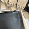 Hermes Kelly Pochette 22CM So Black Box Leather 89 Noir Black Hardware