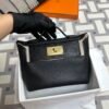 Hermes Kelly 2424 Mini Touch Lizard / Swift 89 Noir Gold Hardware
