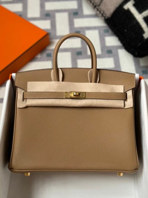 Hermes Bag Price Birkin 25CM 0M Chai Togo Leather Gold Hardware