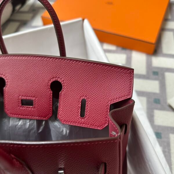 wsxc1718384659805_5 Full Handmade Hermes Epsom Leather Birkin 25CM Rubis Silver Hardware