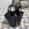 Singapore Kuala Lumpur Hermes 2Z Blue Nuit Clemence Leather Picotin 18CM Gold Hardware