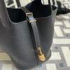 Singapore Kuala Lumpur Hermes 2Z Blue Nuit Clemence Leather Picotin 18CM Gold Hardware