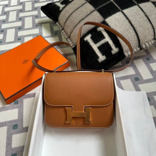 Hermes Bag Images Constance 18CM 37 Gold Epsom Leather Gold Hardware